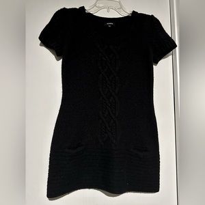 Black Express Cable Knit Dress